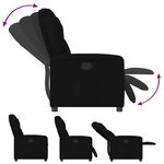 vidaXL Fauteuil inclinable Noir Tissu