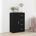 vidaXL Buffet avec tiroir Chêne noir 60 x 31 x 84 cm Bois d'ingénierie