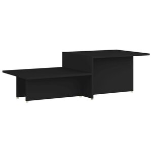 vidaXL Table basse Noir 111 5x50x33 cm Bois d'ingénierie