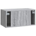 vidaXL Meuble TV mural 59 5 x 31 x 30 cm Sonoma gris Bois d'ingénierie