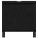 vidaXL Ensemble de mobilier de salle de bain avec stockage 3 Pièces Noir