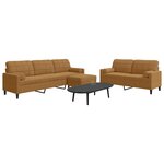 vidaXL Ensemble de canapés 3 Pièces avec coussins et traversins velours