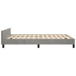 vidaXL Cadre de lit sans matelas gris clair 140x200 cm velours