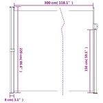 vidaXL Auvent latéral rétractable blanc 220x300 cm