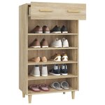 vidaXL Armoire à chaussures Chêne sonoma 60x35x105cm Bois d'ingénierie