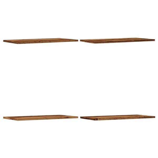 vidaXL Étagères murales 4 Pièces vieux bois 60x30x1 5cm bois d'ingénierie