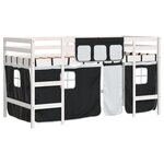 vidaXL Lit mezzanine pour enfants avec rideaux sans matelas 80x200 cm