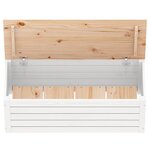 vidaXL Boîte de rangement Blanc 89x36 5x33 cm Bois massif de pin