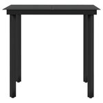 vidaXL Ensemble à manger de jardin avec coussins 3 Pièces noir