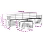 vidaXL Ensemble de canapés d'extérieur 5 Pièces Blanc