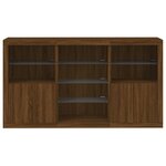 vidaXL Buffet avec lumières LED chêne marron 181 5x37x100 cm