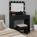 vidaXL Table de Toilette Chêne noir 79 x 41 x 135 cm Bois d'ingénierie