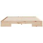 vidaXL Cadre de lit surélevé Marron 200 x 200 cm Bois massif en pin