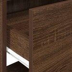 vidaXL Table de chevet avec tiroir chêne marron 51x31x47 cm