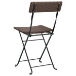 vidaXL Chaises de bistrot pliantes lot de 8 Résine tressée et acier