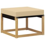 vidaXL Ensemble de canapés d'extérieur 4 pc Blanc et Beige