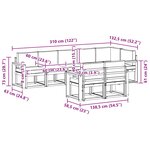 vidaXL Ensemble de canapés d'extérieur 8 Pièces Naturel et Beige