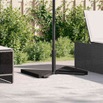 vidaXL Plaques de poids de parasol 2 Pièces triangulaire granit noir 14kg