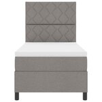 vidaXL Lit à ressorts avec matelas Taupe 90 x 200 cm tissu
