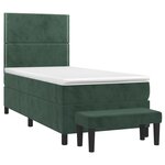 vidaXL Sommier à lattes de lit avec matelas Vert foncé 90x190 cm
