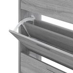 vidaXL Armoire à chaussures Sonoma gris 63x24x103 cm Bois d'ingénierie