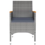 vidaXL Ensemble à manger de jardin 3 Pièces Résine tressée Gris