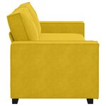 vidaXL Canapé à 3 places Jaune 220x78x84 cm Velours