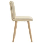 vidaXL Chaises à manger lot de 2 crème tissu