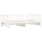 vidaXL Lit de jour avec lit gigogne blanc 80x200 cm bois de pin massif