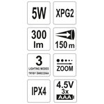 Yato lampe de poche à cree xpg2 5w