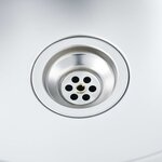 vidaXL Jeu d'évier de cuisine et égouttoir argenté 1000x500x155mm inox