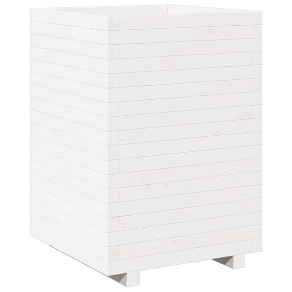 vidaXL Jardinière blanc 50x50x72 5 cm bois de pin massif