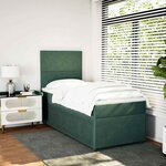 vidaXL Sommier à lattes de lit avec matelas Vert foncé 90x190 cm