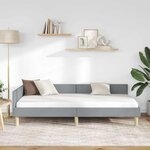 vidaXL Cadre de lit d'angle Autre Gris clair 80 x 200 cm