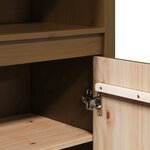 vidaXL Buffet haut Marron miel 80x35x154 cm Bois massif de pin