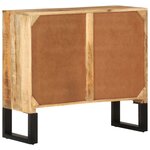 vidaXL Buffet 80x30x71 cm bois de manguier brut massif et métal