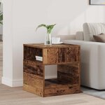 vidaXL Table d'appoint Bois ancien 40 5 x 40 x 45 cm Bois d'ingénierie