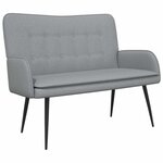 vidaXL Sofa 2 places Gris clair 115 x 61 x 87 cm Tissu