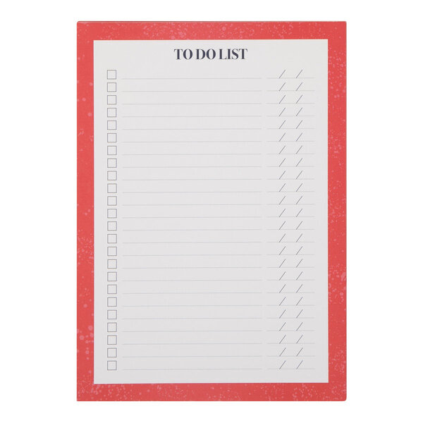 Bloc-notes To-do List - Format A5 - Rouge - Draeger paris