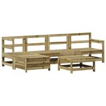 vidaXL Salon de jardin 6 Pièces bois de pin imprégné