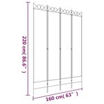 vidaXL Cloison de séparation 4 panneaux Marron 160x220 cm Tissu