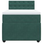 vidaXL Sommier à lattes de lit et matelas Vert foncé 80x200 cm Velours