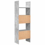vidaXL Bibliothèque Gris béton 60x35x180 cm Bois d’ingénierie