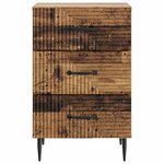 vidaXL Cabinet de chevet avec tiroir Bois ancien 43 x 41 x 66 5 cm