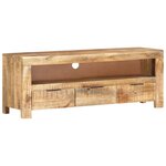 Vidaxl meuble tv 110x30x40 cm bois de manguier brut