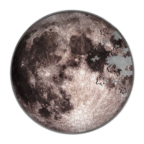 MOON PUZZLE 1 Once Argent Coin 5000 Francs Chad 2023
