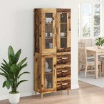 vidaXL Haut Armoire Bois Ancien 69 5 x 34 x 180 cm Bois d'ingénierie