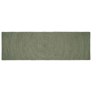 vidaXL Tapis de surface Vert olive 80 x 200 cm Jute