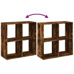 vidaXL Étagère séparatrice de pièce chêne fumé 69 5x29x69 5 cm