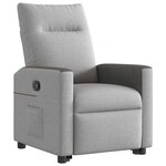 vidaXL Fauteuil inclinable gris nuage tissu